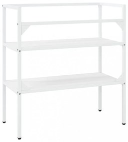 fehér vas fürdőszobai mosdókagylókeret 79 x 38 x 83 cm