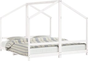 vidaXL fehér tömör fenyőfa gyerekágykeret 2 x (90 x 200) cm