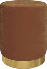 vidaXL barna kerek bársonyülőke tárolóval 31 x 37 cm