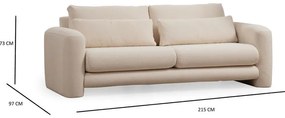 3 személyes kanapé Lily Krém - 3