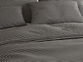 Pamut ágynemű STRAVON fekete-szürke hotel típusú zsebbel Ágyneműhuzat mérete: 70 x 90 cm | 140 x 200 cm