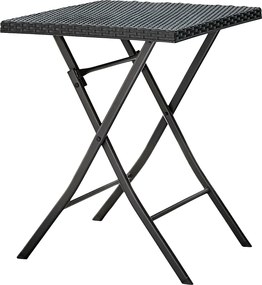 Kerti rattan szett 1+2, fekete, FARUK