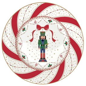 Nutcracker Twist karácsonyi porcelán desszertes tányér 4 db szett