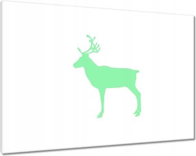Vászonkép 100x70 Menta rénszarvas