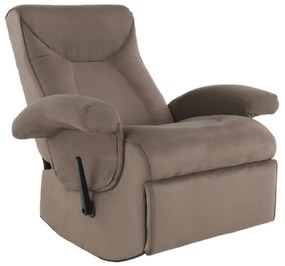 Mechanikusan állítható pihenő fotel, szürkés barna textil, SUAREZ