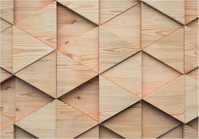 Fotótapéta Flizelin Dekoratív tapéta Fa mozaik 208x146 Ragasztó