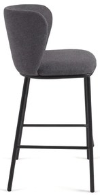 Sötétszürke bárszék (ülésmagasság 65 cm) Ciselia – Kave Home