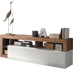 LENOR TV-állvány fehér/tölgy