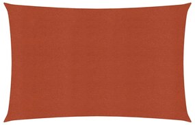 terrakotta négyszögletű HDPE napvitorla 160 g/m² 3,5x5 m