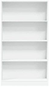 fehér szerelt fa könyvespolc 80 x 24 x 143 cm