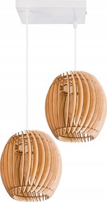 Függőlámpa mennyezeti csillár Túlnyúló Lámpabúra Hordó fa 2x E27