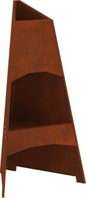 vidaXL Tűzrakó Barna 50 x 50 x 95 cm Időjárásálló acél