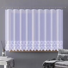 Elegáns finom jacquard függöny fehér Alisma nappaliba A149 300x160cm