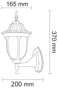 Kültéri fali lámpa FLORENCJA 1xE27/20W/230V IP43