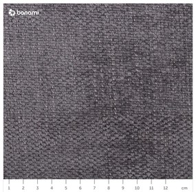 Sötétszürke kinyitható-tárolóhelyes sarokkanapé (jobb oldali-U alakú) Fuji – Bobochic Paris