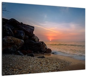 A tengerparton található naplemente képe (70x50 cm)