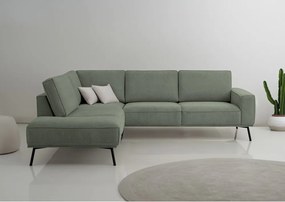 Zöld zsenília sarokkanapé (bal oldali-L alakú) Amsterdam – Scandic