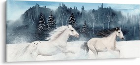 Festett lovak képe (120x50 cm)