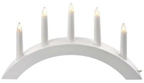 Karácsonyi gyertyatartó 5xE10/15W/230V fehér