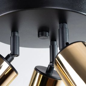 Sollux SL.1385 - Spotlámpa WINX 3xGU10/10W/230V fekete/arany