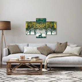 Kép - Szarvas a zöld erdőben (90x60 cm)