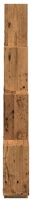 antik fa színű szerelt fa fali kocka polcok 90x15x119,5 cm