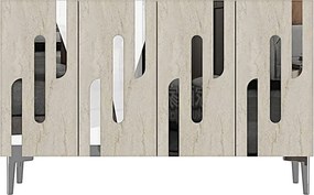 Ece 120 - White, Travertine, Silver