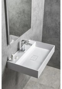 Sapho - Pultba ültethető mosdó GODIVA 68x44 cm márvány/fehér