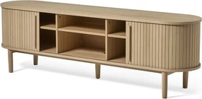 Natúr színű TV-állvány tölgyfa dekorral 180x56x40 cm Meta – Unique Furniture