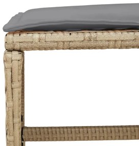 13részes vegyes bézs polyrattan kerti étkezőgarnitúra párnákkal