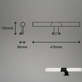 Briloner 3113-115 - LED Fürdőszobai tükörmegvilágítás LED/12W/230V IP44 fekete