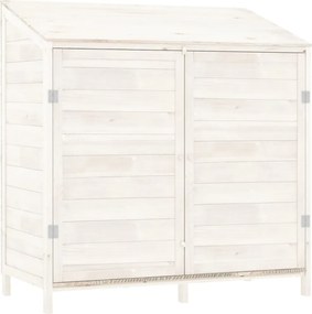 vidaXL fehér tömör fenyőfa kerti fészer 102 x 52 x 112 cm