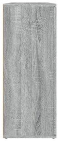 szürke sonoma színű szerelt fa tálalószekrény 91x29,5x75 cm