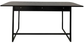 Fekete konzolasztal kőrisfa dekorral 40x140 cm Darlington – Actona