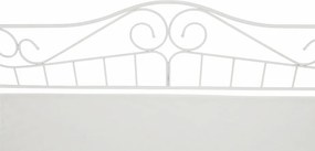 Fém ágy, fehér, 90x200 cm, DAINA