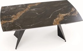Armani bővíthető étkezőasztal fekete 165-241cm