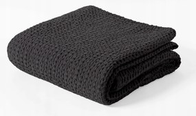 MrTowel ágytakaró 260x300cm 100% Pamut Puha Kapa Világos Fekete