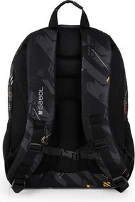 Hátizsák, iskolatáska, cipzáras, GABOL Byte, fekete, geometrikus mintás (GA238640F)