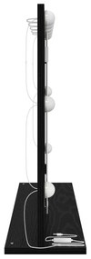 LED világítással ellátott sminktükör Fekete tölgy 80x55x18 cm