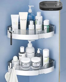Fürdőszobai polc Zuhany alá 2 db Szappantartó Sarok öntapadós