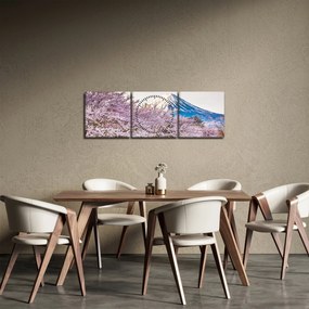 Kép - Japán tavasszal (órával) (90x30 cm)