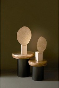 Bézs fém asztali lámpa fém búrával (magasság 57 cm) Neev – Bizzotto