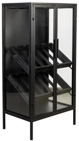 Fekete fenyőfa bortartó szekrény 10 palackhoz, 52x103 cm Rob - White Label