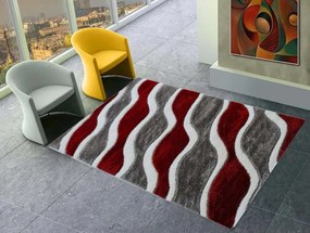Amarilis shaggy szőnyeg piros szürke