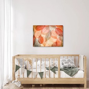 Festett őszi levelek képe (70x50 cm)