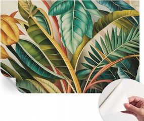 Öntapadós tapéta Fali furnér 3D hatás Egzotikus levelek 104x70 cm