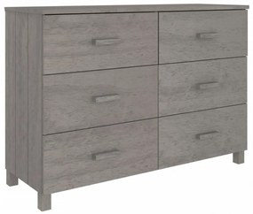 HAMAR világosszürke tömör fenyőfa tálalószekrény 113x40x80 cm
