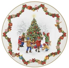 Porcelán desszerttányér 19cm, Christmas Round Dance