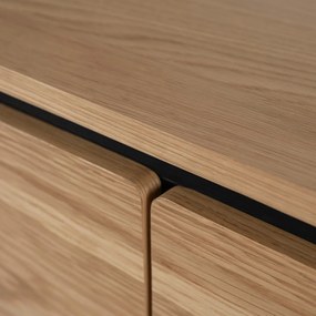 Komód 160 cm méretben, háromajtós kivitelben, tölgy színben BECK