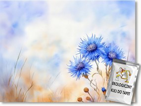 Fotótapéta Flizelina Akvarell Természet Mező Rét Búzavirág 300x210 ragasztó